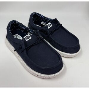 Hey Dudes Slip On Big Kids Navy Blue Unisex Size YT1 New